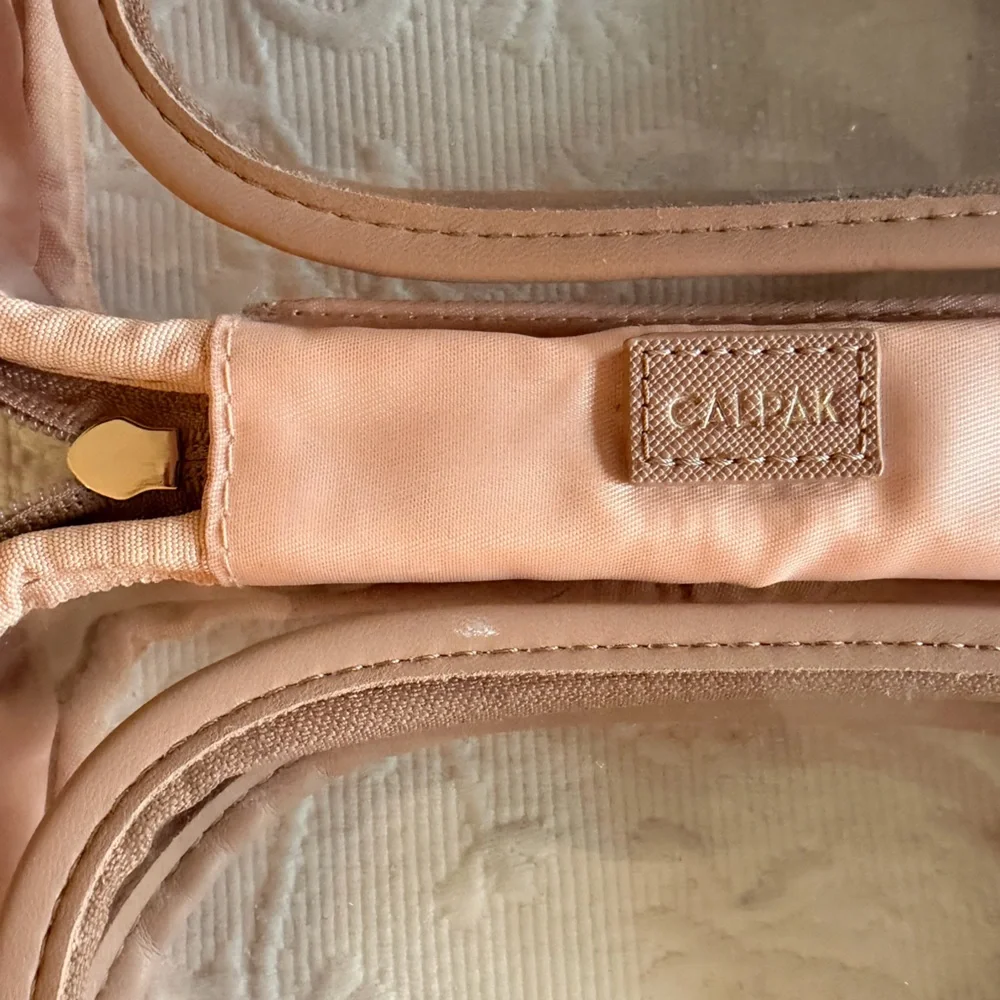 Calpak Small Clear Cosmetics Case in Caramel - Picture 6 of 16